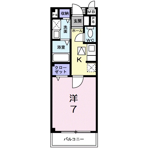 パインビレッジ５６ 102号室 間取り