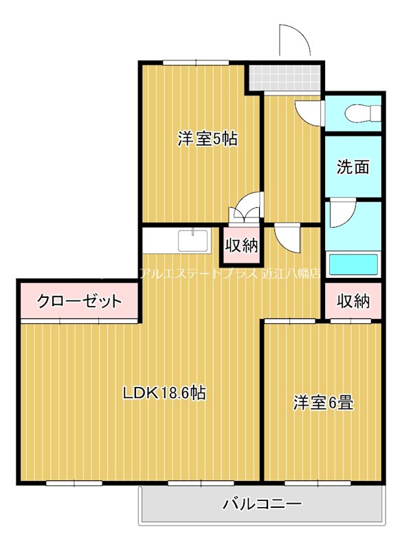 フラワー2番館  247号室 間取り
