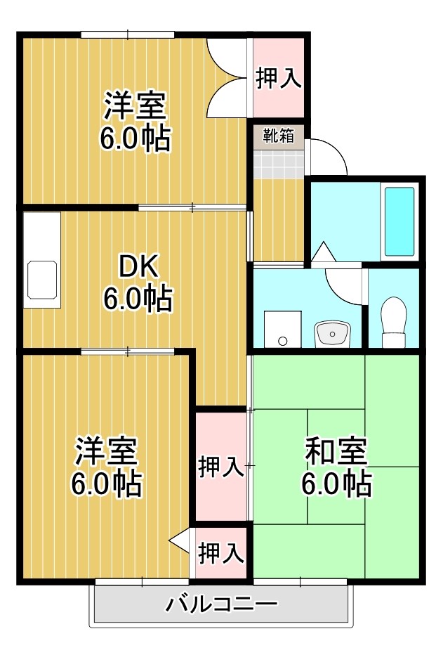 セジュールYA   202号室 間取り