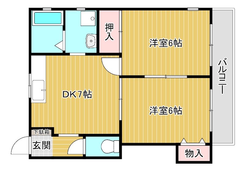 ヒラリーハイツ 201号室 間取り