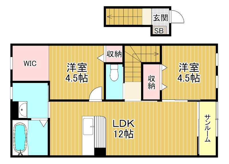 守山市伊勢町新築アパート 間取り