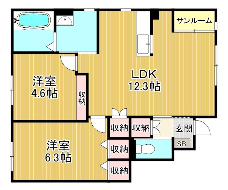 守山市伊勢町新築アパート 間取り
