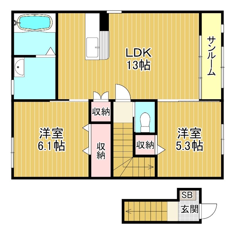 守山市伊勢町新築アパート 間取り
