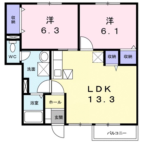 プロムナード　壱番館 102号室 間取り