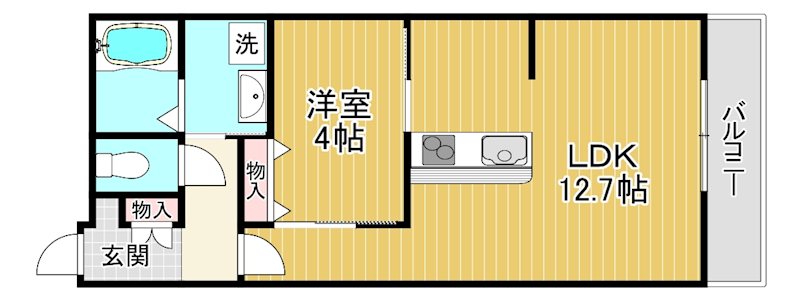 野洲レジーナ (REGINA) 301号室 間取り