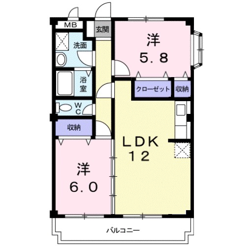 モラーダアオキ 201号室 間取り