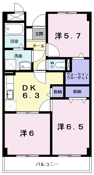 リヴェール須舞 202号室 間取り