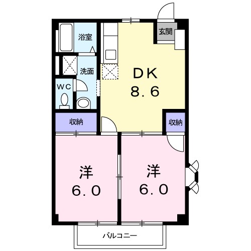 メゾンＮＹ 201号室 間取り