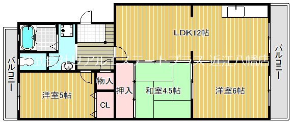 グランバリュー 102号室 間取り