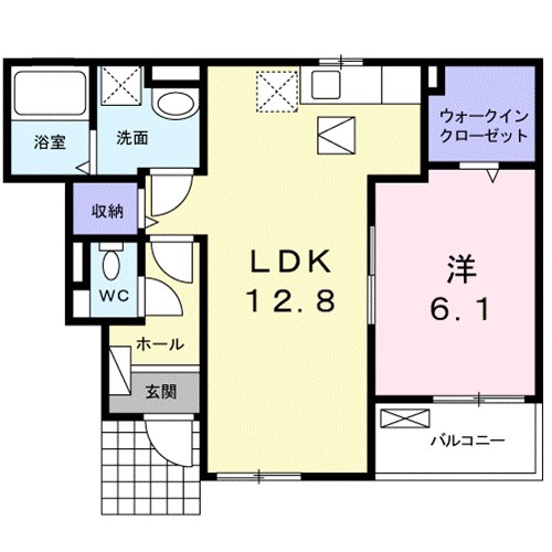コータ・コート　Ｇ 102号室 間取り