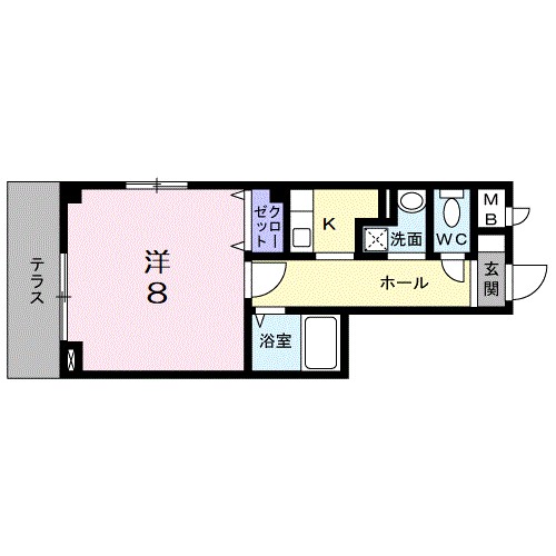 アルドーレ 103号室 間取り