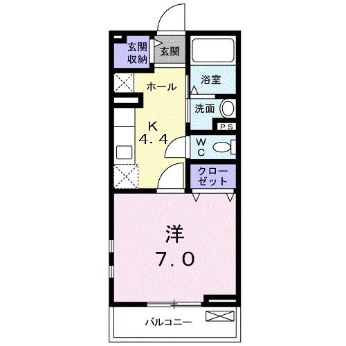 Ｃｈａｒｍｅ金屋 206号室 間取り