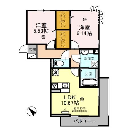 Maison Clair (メゾン・クレール) 301号室 間取り