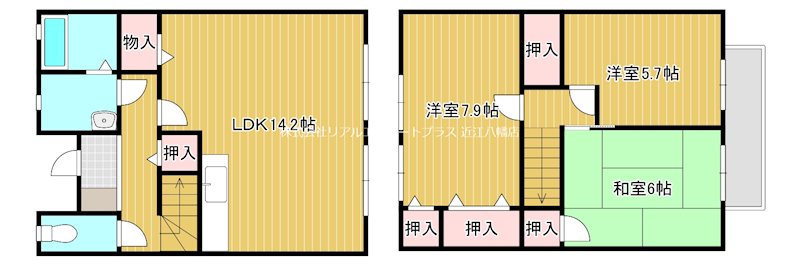 サンガーデン東浜 D-1号室 間取り