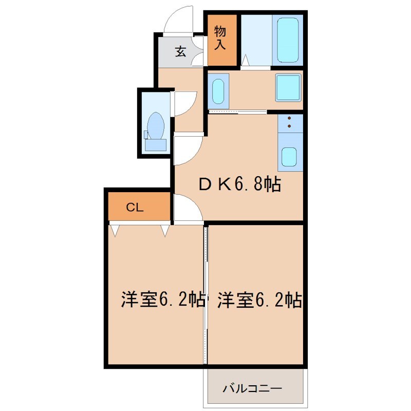 Casa Raffinato A-105号室 間取り