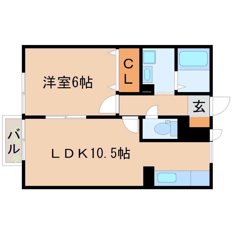 ベルコート木ノ座 202号室 間取り