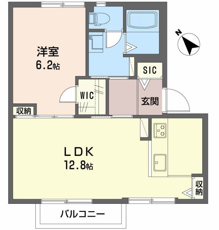 アメニティ21 A103号室 間取り