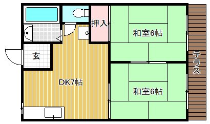 大橋アパート 101号室 間取り