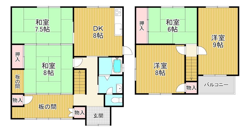 I邸　南郷4丁目貸家 間取り