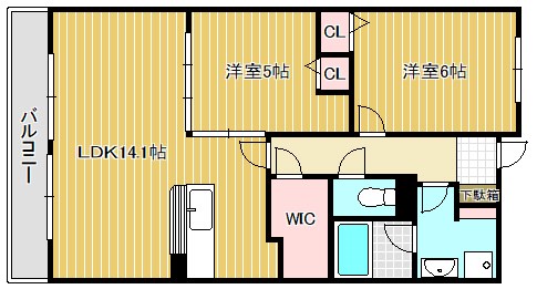ダンデライオン 201号室 間取り