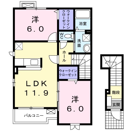 アルモニー須舞 201号室 間取り