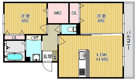 グランツ 105号室 間取り