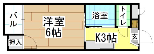 シャトレ天神Ⅱ 間取り