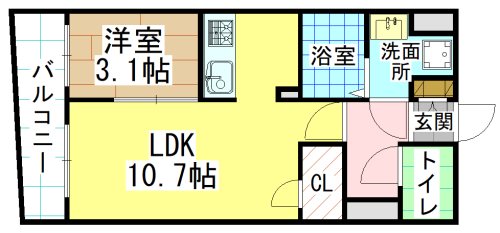 Erde三萩野 間取り