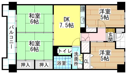 エクレール朽網Ⅱ 間取り
