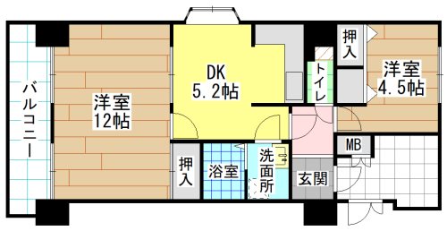 トーカンマンション小倉第二 間取り