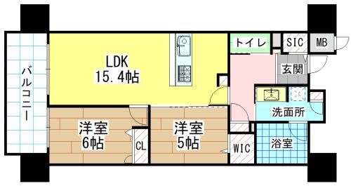 グランドパレス小倉小文字通り 間取り