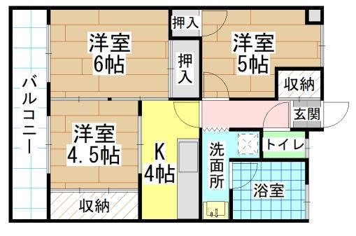 ロイヤルハイツ通谷 間取り