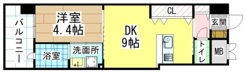 オーヴィジョンQULAS小倉金田 間取り