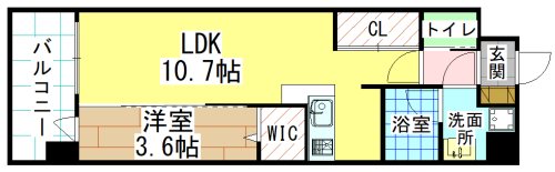 オーヴィジョンQULAS小倉金田 間取り