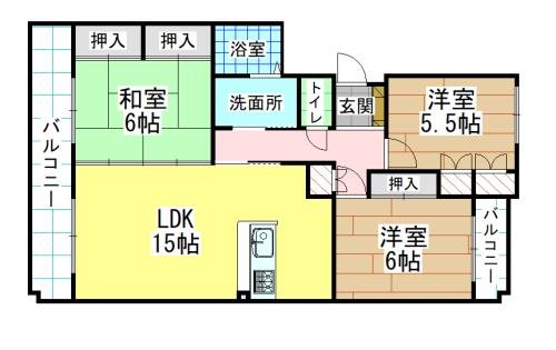 REZIA苅田　D棟 間取り