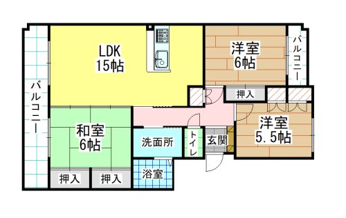 REZIA苅田　D棟 間取り