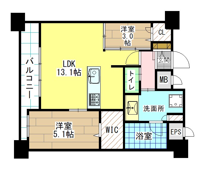 エンクレスト天神南PURE 間取り