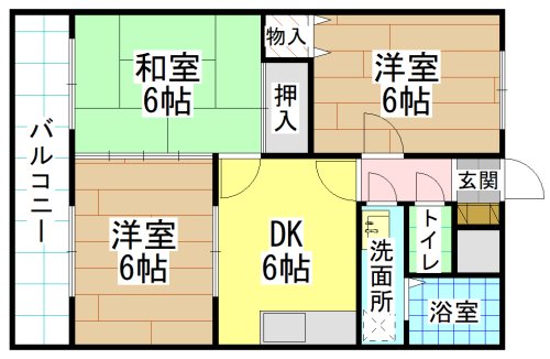 きぬたロイヤルハイツ 間取り