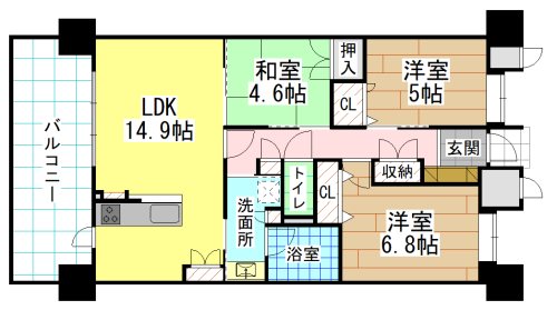 グランドパレスフォレストガーデン山手 間取り