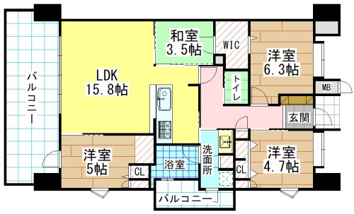 グランドパレス永犬丸の森 間取り