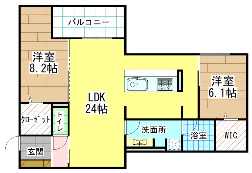 D-ROOM八幡駅前 間取り