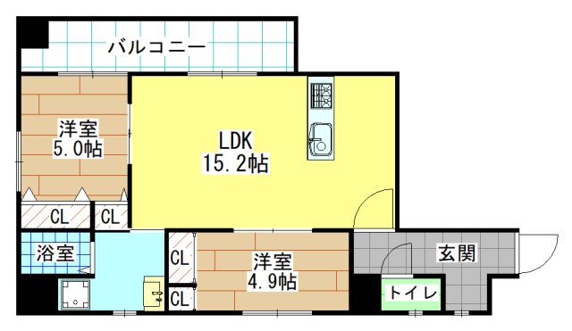 福岡県北九州市小倉北区京町２丁目 間取り