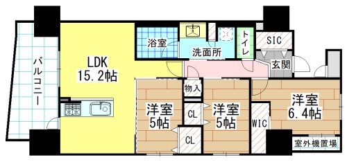 ラ・アトレレジデンス姪浜 間取り