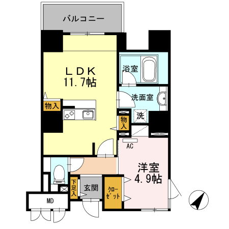 リーブル博多駅前 間取り