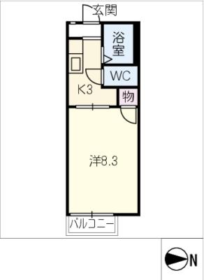 ロッヂ竜美丘 間取り