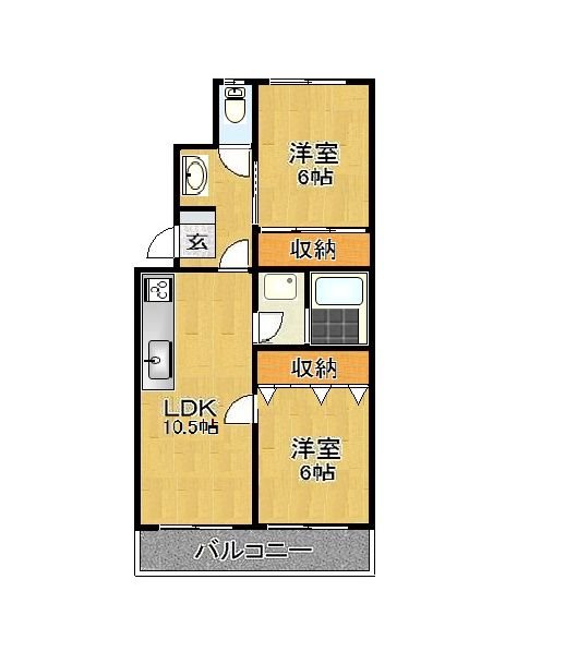 ビューコーポ牧山 間取り