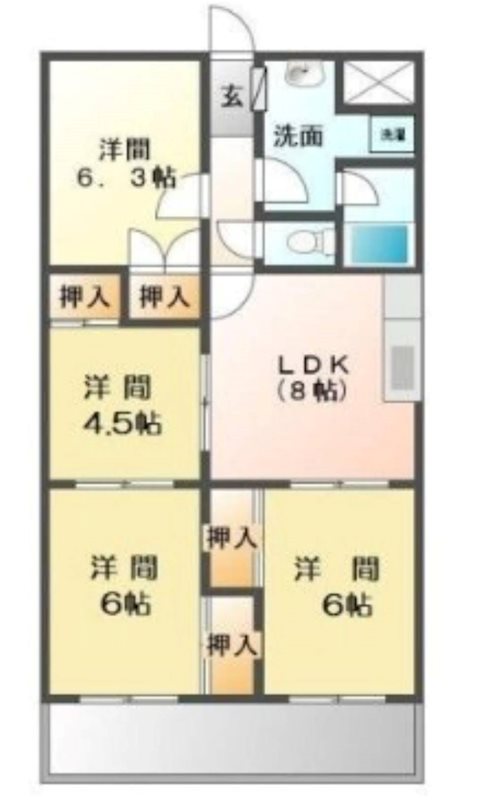 戸畑駅前スカイマンション 間取り