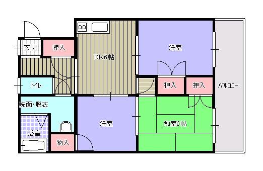 テトラハイツ天神 間取り