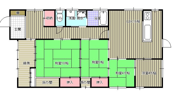 新池2丁目貸家 間取り