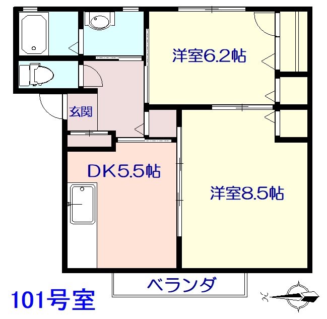 エステート西伊刈 101号室 間取り